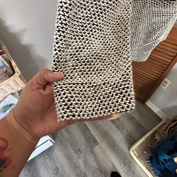 Marine Layer Birdseye Knit Blazer Black White Contrast Size Large - Picture 11 of 16